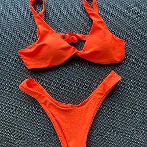 SHEIN Bright Orange Bikini Set